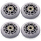 Inline Skate Wheels with Bearings, 3 Inch Roller Blade Wheels 76mm Outdoor and Indoor Clear Wheels for Office Chairs, Luggage (4 Pack,Silver)...
