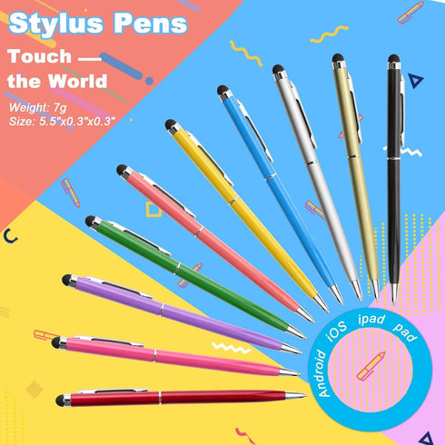 Stylus Pen anngrowy Stylus Pens Universal Ballpoint Pen 2 in 1 Stylists Pens for iPad iPhone Tablet Laptops Kindle Samsung Galaxy All Capacitive T...