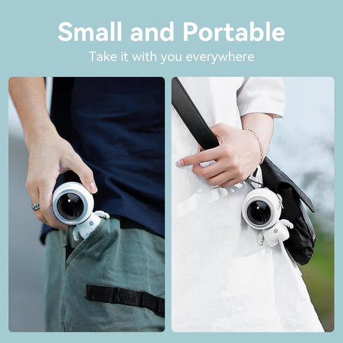 Portable Neck Fan,Hands Free Bladeless Fan,Astronaut USB Rechargeable Wearable Cooling Personal Fan,USB Rechargeable Neck Fan for Outdoor Indoor K...