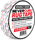 iPrimio NeverCurl Double Sided Extra Thick Rug Tape for Area Rugs on Carpet with Mesh Fabric - 1.5" by 30 Feet Roll - Anti Slip Non Skid Gripper T...
