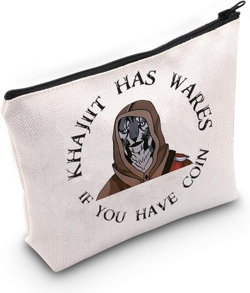 Role-Playing Video Games Merch Game Inspire Themed Gift Werecat Cosmetic Zipper Pouch Khajiit Has Wares If you Have Coin (Game)...