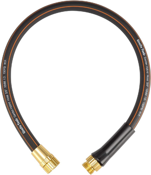 Giraffe Tools Garden Leader Hose 5/8 inch x 2.5ft, Short Water Hose Heavy Duty, Flexible, Lightweight Hybrid Hose with Bend Protection, Male to Fe...
