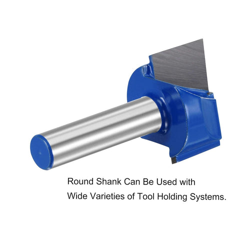 uxcell 25mm Dia 8mm Shank Bottom Cleaning Router Bit, 2 Flutes Carbide Tipped Cutter Uncoated for Woodworking...