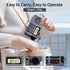 Portable AM/FM Radio, Small Pocket Radio with Bass Speaker, Support Micro SD Card and Record, Long Battery life, Alarm and Sleep Function...