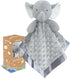 Elephant Baby Security Blanket Loveys for Babies Boys Girls, 15" Soft Baby Lovey Unisex Lovie, Baby Snuggle Toy Elephant Stuffed Animal, Grey Elep...