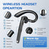 Bluetooth Headset,Wireless Bluetooth Earpiece V5.2 Hands-Free Earphones CVC 8.0 Noise Canceling with Dual-Mic for Driving/Business/Office, Compati...