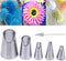 6 pcs Flower Piping Tips Rose Petal Pastry Tips, large piping tips, Chrysanthemum Nozzles, Cupcake Pastry Tool For Decorating Cake Tulip Baking Fo...