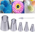 6 pcs Flower Piping Tips Rose Petal Pastry Tips, large piping tips, Chrysanthemum Nozzles, Cupcake Pastry Tool For Decorating Cake Tulip Baking Fo...
