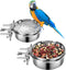 Dog Food Water Bowl for Cage with Clamp Holder, Stainless Steel Pet Kennel Hanging Bowls Non-Spill Detectable Bowls Crate Feeder for Small Medium ...