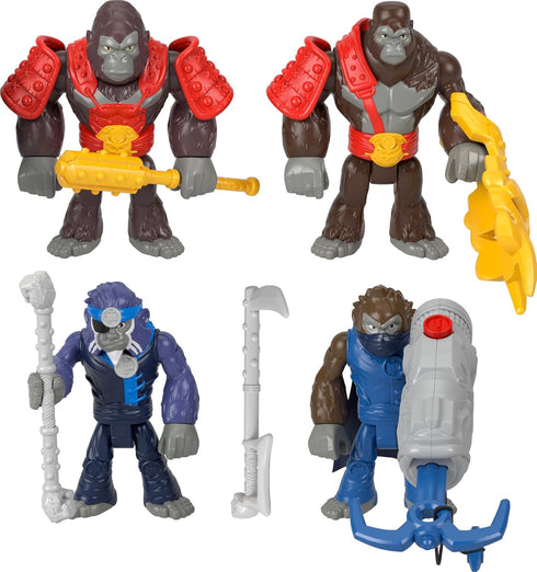 Fisher-Price Imaginext Preschool Toys Boss Level Army Pack 9-Piece Monkey & Gorilla Figure Set for Pretend Play Ages 3+ Years...