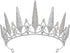 SWEETV Tiaras and Crowns for Women, Crystal Wedding Tiara for Bride, Metal Silver Crown, Costume Party Accessories for Birthday Halloween Prom...