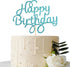 Blue Glitter Happy Birthday Cake Topper, Birthday Party Decorations...