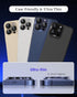 Compatible for iPhone 15 Pro/iPhone 15 Pro Max Camera Lens Protector 3D Metal Tempered Glass Screen Anti-Explosion Camera Cover for iPhone 15 Pro ...