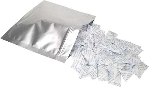 Silica Gel Desiccant 10 Gram - No Shelf-Life - Foil-Packed Moisture Absorbers Dehumidifiers (100)...