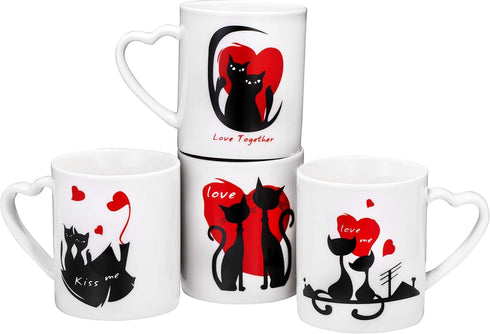 Bruntmor 18 Oz Coffee Mugs Set of 4 | 18 Ounces Large Porcelain Gradient Blue Stacking Plain Mugs | Best Tall Coffee Mug Set/Cups For Birthday, Th...