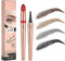 Eyebrow Pencil, 4 Tip Microblade Eyebrow Pen, Smudge-Proof brow pen, waterproof eyebrow pencil, Long-Lasting Natural Eye Brow Pencils for Women (D...