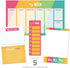 Bright Motivational Sticky Note Ensemble Set / 5 Notepad Set - 50 Sheets Per Pad/Modern and Sassy Repositionable Notepad Desk Set...