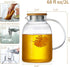 Large Glass Teapot with Infuser, Stovetop Safe, Thickened Heat Resistant Borosilicate Glass, 68 fl oz Glass Tea Kettle with Bamboo Lid...