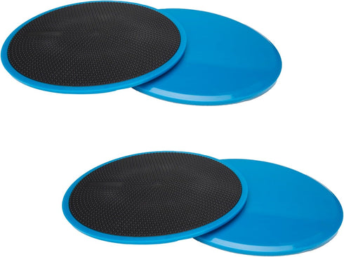 Mind Reader Fitness, Body Floor Sliders Exercise Equipment, Core Gliders, Gliding Discs, Set of 2, Blue, 2 Piece...