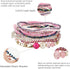 FIBO STEEL 6 Sets Bohemian Stackable Bead Bracelets for Women Stretch Multilayered Bracelet Set Multicolor Boho Jewelry...