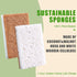 Biodegradable Natural Kitchen Sponge?Eco Friendly Sponges for Dishes,Compostable Cellulose Sponge with Natural Plant Based Coconut Walnut Sustaina...