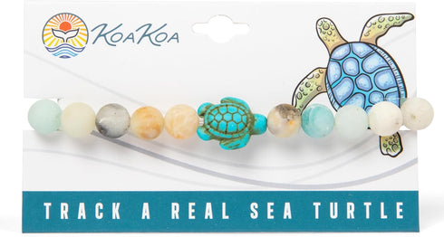 KoaKoa Classic Sea Turtle Tracking Bracelet, helps save sea turtles, one size fits most Men and Women...
