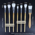Gilding Brush Set, 7 Pieces Versatile Goat Hair Blending Mop Brushes for Acrylic Painting Wartercolor Foil Gold Leaf Flakes Sheets...