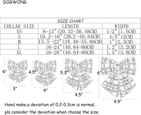 DOGWONG Christmas Dog Collar with Sailor Bow, Red Santa claus Dog Collar Soft Durable Adjustable Cotton Puppy Collar for Small Medium Large Dog...