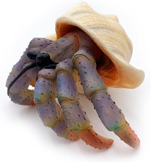 Gemini&Genius Sea Animal Hermit Crab Action Figure Toy for Kids, Soft Rubber Realistic Ocean Crab Educational and Role Play Toys for Kids and Coll...