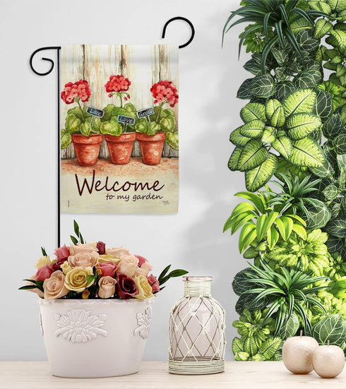 Breeze Decor - Welcome To My Garden Spring - Everyday Impressions Decorative Vertical Garden Flag 13" x 18.5" Printed In USA...