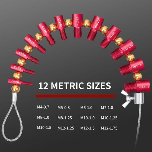 EAWONGEE Nut and Bolt Thread Checker Detachable Nut and Bolt Size Gauge Thread Gauge Suitable for Detecting Fixed Bolts or Threaded Holes in Enclo...