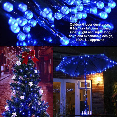 FULLBELL Decorative String lights 72.2 Feet 200 LED Fairy Lights 5V USB Powered Supply with Multi Lighting Modes Controller for Chirstmas Tree, Bi...