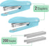 Mr. Pen- Staplers for Desk, 2 Pack with 200 Staples, 20 Sheet Capacity, Blue, Office Stapler, Desk Stapler, Stapler with Staples, Stapler Set...