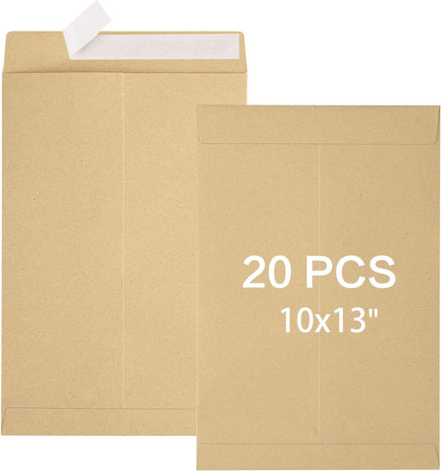 20Pcs 10x13 Self Seal Catalog Envelopes, Mailing Envelopes, Printable Manilla Envelopes, Security Envelopes Peel and Seal, Large Envelopes for Inv...