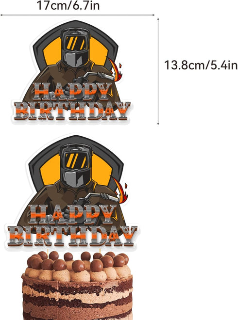 Electric Welding Party Decorations Electric Welding Birthday Party Supplies Includes Electric Welding Birthday Banner Cake Topper Cupcake Toppers ...