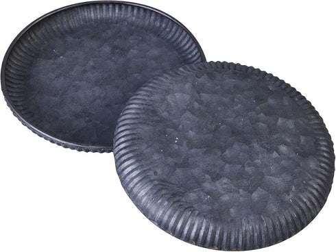 Metal Iron Coasters Galvanized Serving Tray Perfect Durable Coaster for Tabletop Protection, Suitable for All Drinks & Table Types Dam5.8''...