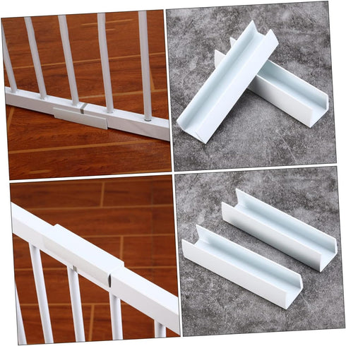 12 Pcs Safety Door Reinforcement Slot Baby Gate Reinforcement Stair Reinforcement Downstair Parts Tools for Kids Fence Reinforcement Groove Child ...