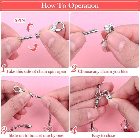 Mckanti 150 Pieces Charm Bracelet Making Kit for Girls, Charm Bracelets Jewelry Making Kit with Beads Bracelets Charms Necklace DIY Crafts Gifts S...