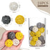 DomeStar 24PCS Yellow Decorative Balls for Bowl Centerpiece, 2 Inch Rattan Bowl Fillers - Wicker Twig Orbs Spheres for Yellow Kitchen Decor, Weddi...