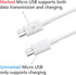 CERRXIAN 3Ft USB 2.0 Type A Male to 2 Micro USB Male Splitter Y Data Charge Connector Adapter Cable (White)...