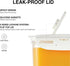 LocknLock Aqua Fridge Door Water Jug with Handle BPA Free Plastic Pitcher with Flip Top Lid Perfect for Making Teas and Juices, 2 Quarts, Ivory...