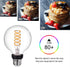 G25(G80) 6W LED Globe Light Bulbs, Warm White 2700K, 6W Equivalent to 60W, 600LM E26 Base Dimmable with 80+ CRI, Vintage Edison LED Filament Clear...