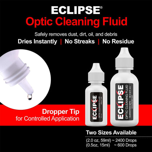 Eclipse Optic Cleaning Solution - Camera Lens and Digital Sensor Cleaner Fluid - Works with All Cameras, Binoculars, and Other Optical Products - ...