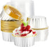 EUSOAR Cupcake Liners with Lids, 30pcs 5oz Disposable Aluminum Foil Ramekins cupcake Baking Cups Containers Wrappers Dessert Cups with Lids, Mini ...