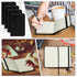 4 Pcs Hardcover Leather Pocket Notebook 4 x 2.5 Inch Small Notebook 50 Sheets Hardcover Mini Notepad Tiny Lined Journal Notebook for Office Home S...