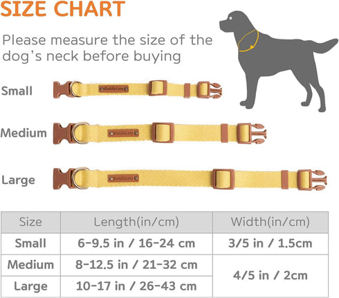 Adjustable No Pull Dog Collars for Medium Dogs Female Cute Brown Dog Collars for Medium Dogs Strong Medium Dog Collar Training Collar for Dogs Pup...