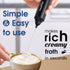MF05 Rechargeable Milk Frother USB Charging Handheld Foam Maker with Stainless Balloon Whisk for Cappuccino, Latte, Bulletproof Coffee, Keto (Blac...