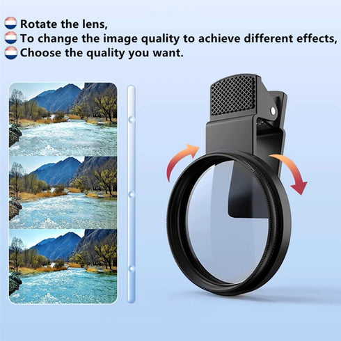 CPL Polarizing Filter for Phone,52mm Camera Lens Filter with Lens Clip Compatible for iPhone 14 Pro Max 13 Pro Max 13 Mini 12 11 X XS Max Samsung ...