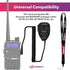 MIRKIT 2pcs Baofeng Mic for Two Way Radio Most Wanted Among Baofeng Accessories, Radio Shoulder Mic with Reinforced Cable, Noise Reduction, Spring...
