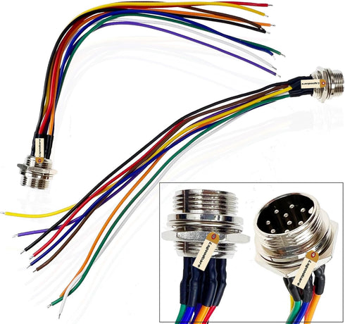 Lsgoodcare 4Pcs GX16-9Pin Female & Male Aviation Connector Power Cable Electrical Terminal Socket with Cable Connector Plug...